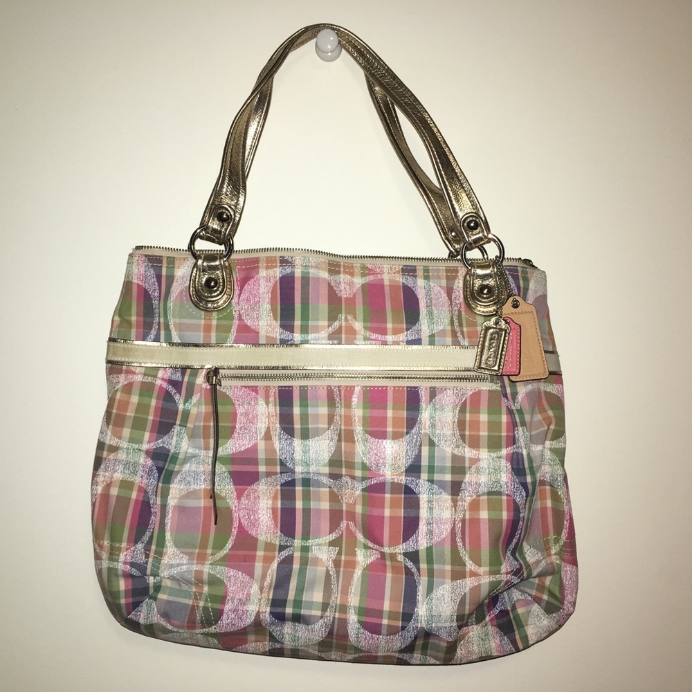 Coach Poppy Madras Tote